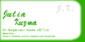 julia kuzma business card